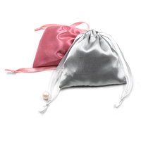 Bestpacking pochette d'emballage de bijoux de luxe sac cadeau en satin de soie avec cordon de serrage stockage de bijoux pochette sac avec logo personnalisé