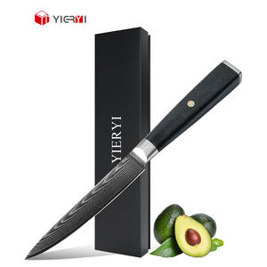 Couteau en acier Damas Yieryi, acier <span class=keywords><strong>de</strong></span> base VG10, 67 couches, couteau utilitaire japonais, couteau <span class=keywords><strong>de</strong></span> <span class=keywords><strong>cuisine</strong></span>, couteau à éplucher, couteaux <span class=keywords><strong>de</strong></span> <span class=keywords><strong>cuisine</strong></span> avec manche en G10 - Product Image 1