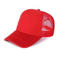 Gorra de Béisbol Unisex de 5 Paneles, Ajustable, de Malla de Espuma, Color Sólido, con Logotipo Frontal, Estilo Casual para Primavera/Verano