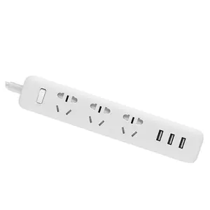 Original Xiaomi Mijia Mi Power Strip, 2A ชาร์จไวปลั๊ก3 USB 6ช่องเสียบมาตรฐาน Mi Power Strip