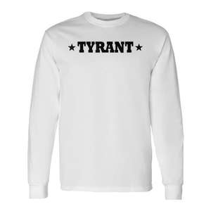 Camiseta de manga larga Tyrant, cuello redondo, color blanco, talla unisex para adultos - Product Image 1