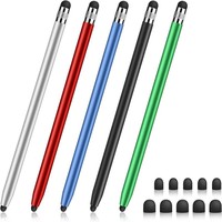 Stylet capacitif double usage en métal pour téléphone portable, tablette, apprentissage, dessin, édition, présentations, écriture YM3004