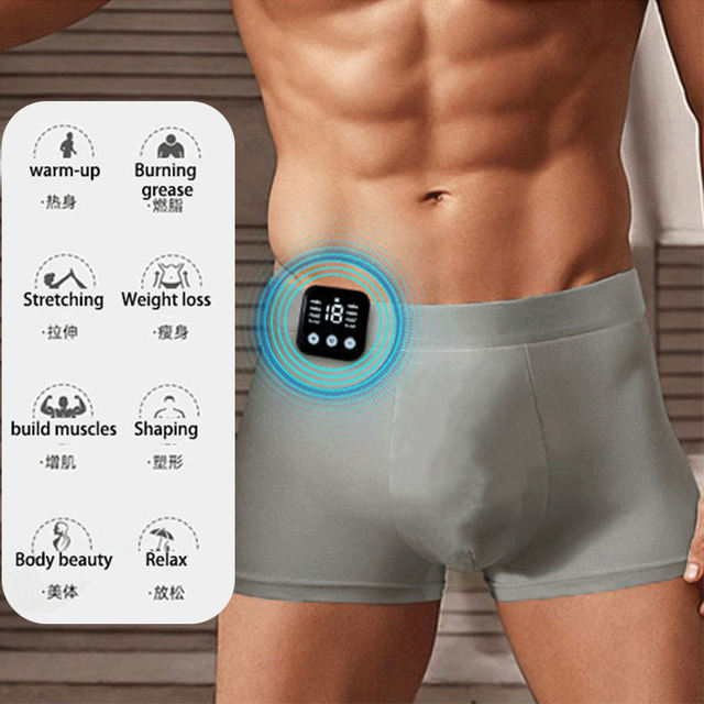 Men EMS Muscle Stimulator Underwear Smart EMS Fitness Briefs for Core Training, Muscle Relaxation & Shaping