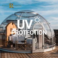 Usine directe Tente dôme extérieure transparente en polycarbonate hôtel tente dôme ovale préfabriquée de luxe pour glamping en PC Resort