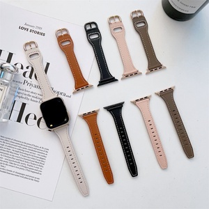 <span class=keywords><strong>Bracelet</strong></span> en <span class=keywords><strong>cuir</strong></span> véritable fin pour accessoires <span class=keywords><strong>Apple</strong></span> <span class=keywords><strong>Watch</strong></span> Série 7 8 45 mm, <span class=keywords><strong>bracelet</strong></span> de montre tendance pour femmes - Product Image 1