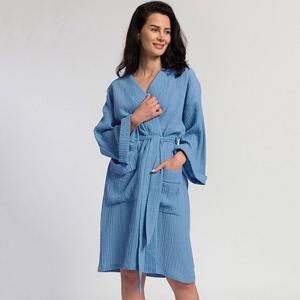Pigiama Autunnale a Maniche Lunghe, Cardigan in Doppio Strato di Garza, Pigiama <span class=keywords><strong>da</strong></span> <span class=keywords><strong>Donna</strong></span> Comodo per <span class=keywords><strong>Casa</strong></span>, <span class=keywords><strong>Felpa</strong></span> Larga, Vendita all'Ingrosso - Product Image 3