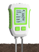 Testeur de sol numérique LCD 5-en-1 avec double aiguille pour la surveillance du pH et l'analyse des nutriments de fertilité