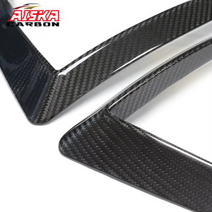 AISKA Nouveaux kits de carrosserie en fibre de carbone sèche, ensemble 2 pièces, séparateur de pare-chocs et canards de feux antibrouillard avant pour Tesla Model S 2023+ - Product Image 5