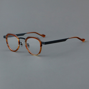 5808 hợp kim thời trang Acetate hợp thời trang nhỏ vòng Kính mắt khung handmade người đàn ông phụ nữ retro kính cổ điển khung - Product Image 4