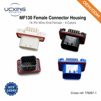 776267-1 MF130 Adaptateur femelle pour faisceau de câbles automobile 14 broches, angle droit 90 degrés, pas de 4 mm, 5A 250V, PBT UL94 V-0, cuivre OEM