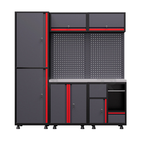 Armoire à outils TYRAFINE pour garage et atelier domestique avec panneaux perforés, capacité de charge élevée, combinaison de rangement robuste pour outils