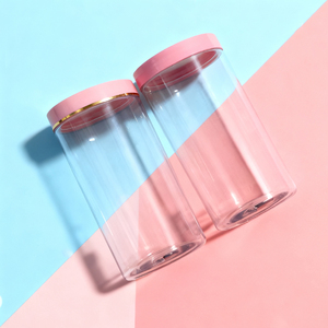 Envase Redondo de Plástico PET Rosa para Crema Cosmética de 300G <span class=keywords><strong>500G</strong></span> para Mascarilla Facial, Champú, Loción, con Tapa de Rosca - Product Image 4