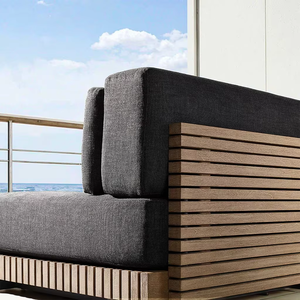 Salon de jardin haut de gamme, mobilier <span class=keywords><strong>d</strong></span>'extérieur de luxe, mobilier de patio modulaire, ensemble de canapés en teck massif, canapé <span class=keywords><strong>d</strong></span>'extérieur - Product Image 3