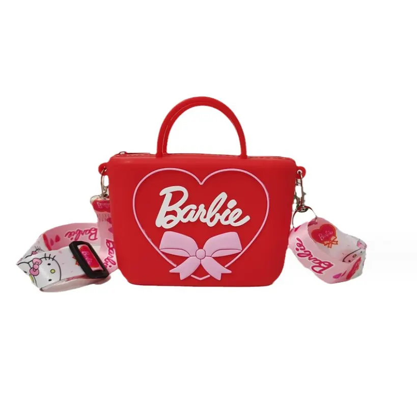 Fashion Crossbody Handbags Barbie Cartoon Love Silicone Children Zero Wallet Girl Silicone Bag Product