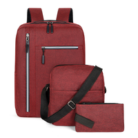 Ensemble de sacs pour ordinateur en tissu Oxford imperméable - Sac à dos élégant à double bretelle grande capacité idéal pour les voyages