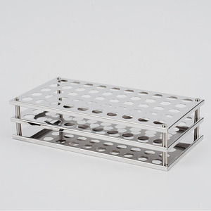 ชั้นวางหลอดทดลองสแตนเลส Hui En 60 รู อุปกรณ์ห้องปฏิบัติการสำหรับหลอดแก้ว - Product Image 2