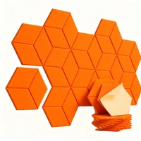 Panneaux acoustiques hexagonaux en fibre de polyester 100 %, design 3D, NRC élevé 0,9, écologiques, pour hôtels et bureaux, garantie 1 an