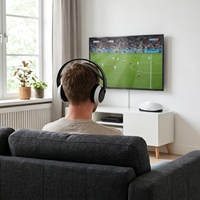 Casque TV sans fil 2,4 GHz, circum-auriculaire, avec bandeau, Hi-Fi, rechargeable