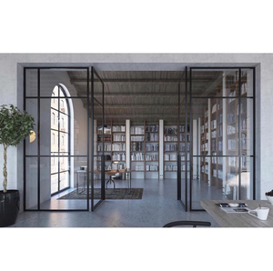 Cửa sổ kính sang trọng hiện đại với cửa sổ sắt rèn khung thép và khung cửa hồ sơ thiết kế bằng sắt lạ mắt - Product Image 6