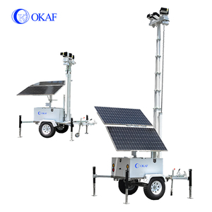OKAF Remorque Solaire Mobile Générateur Solaire Système de Surveillance CCTV <span class=keywords><strong>Tour</strong></span> de Surveillance Mobile Alimentée par Énergie Solaire - Product Image 2