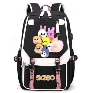 Skzoo Student <b>Backpack</b> <b>Large</b> Capacity With USB Charging For School And Travel Unisex Design - Product Image 1