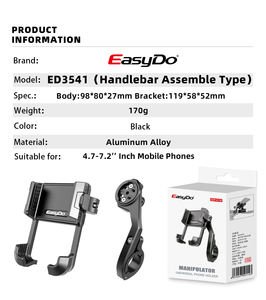 <span class=keywords><strong>Support</strong></span> de téléphone pour vélo EasyDo 3 en 1 compatible avec le phare de vélo, la caméra d'<span class=keywords><strong>action</strong></span> et le <span class=keywords><strong>support</strong></span> de téléphone pour vélo - Product Image 3
