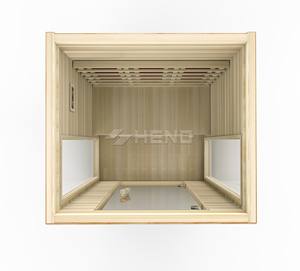 Dôme de sauna infrarouge en bois chinois avec ozone, combinaison de sauna à vapeur, pantalon de yoga pour sauna extérieur traditionnel, en vente - Product Image 6