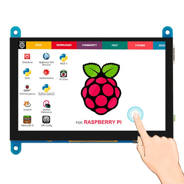 5 Inch 800X480 Capacitive Touch Screen for Raspberry Pi 5" High Definition Multimedia Interface Display for Raspberry Pi 3B+/4B