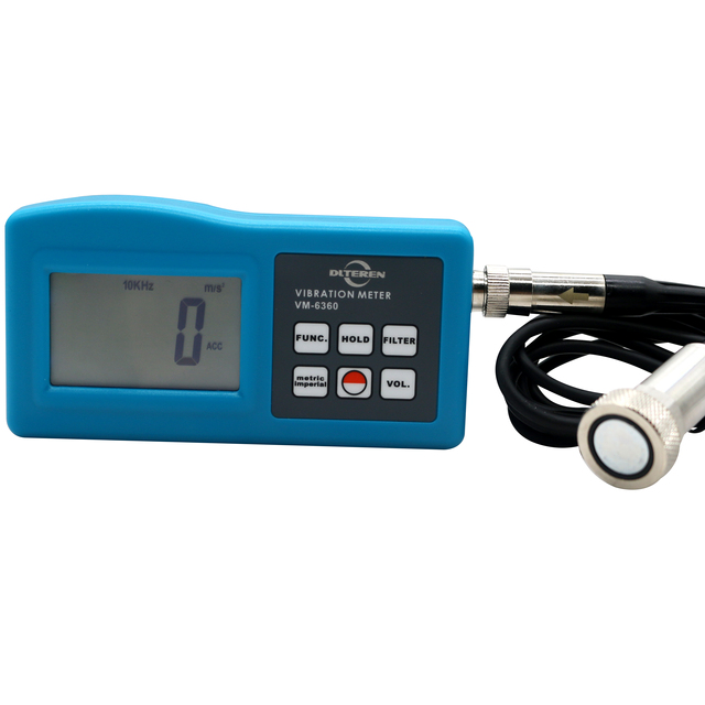 Handheld VM-6360 Vibrometer with RS232 Software & Cable Portable Digital Vibration Tester Meter