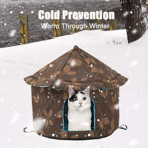 Außenbereich wasserdichtes Oxford-Kind Wildkatzenhaus für Winter Katzen isoliert wasserdicht warm wetterfest Haustierbett kleines Hundebett - Product Image 5