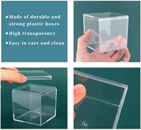 Boîte de rangement transparente en acrylique pour bonbons et noix, petit récipient portable pour collations, pour la maison, le bureau et les voyages, personnalisation OEM disponible