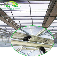 Vente chaude de système de serre hydroponique complet en verre trempé/polycarbonate multi-voûtes pour l'agriculture, en vente en Russie