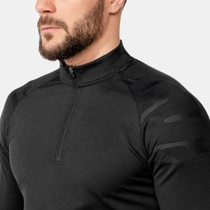 JL-0228C Nuevo Estilo Camiseta Transpirable de Manga Larga <span class=keywords><strong>para</strong></span> Hombre, Talla Grande, con Media Cremallera, <span class=keywords><strong>para</strong></span> Entrenamiento y Actividades al Aire Libre - Product Image 2