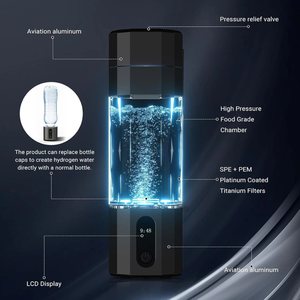PHYFLOW 208ML Bouteille d'eau hydrogène 10PPM High Ppm LED Display Multi Light USB SPE PEM Technology for Outdoor Household Use - Product Image 3