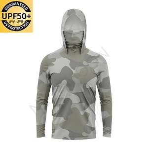 เสื้อฮู้ดดี้กันแดด UPF50+ แห้งเร็ว ประสิทธิภาพสูง สำหรับตกปลา สวมใส่สบาย แขนยาว ลายพราง สำหรับผู้ชาย - Product Image 1