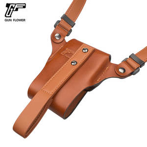 GUNFLOWER चमड़े कंधे पिस्तौलदान यूनिवर्सल पनाह ले जाने विश्वविद्यालय पिस्तौलदान + डबल पत्रिका पाउच अनुकूलित रंग - Product Image 5