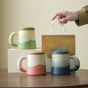 Taza <span class=keywords><strong>de</strong></span> Té <span class=keywords><strong>de</strong></span> Cerámica <span class=keywords><strong>con</strong></span> <span class=keywords><strong>Tapa</strong></span> <span class=keywords><strong>y</strong></span> <span class=keywords><strong>Filtro</strong></span> para Separar el Té, para Uso Doméstico <span class=keywords><strong>y</strong></span> <span class=keywords><strong>de</strong></span> Oficina, Taza <span class=keywords><strong>de</strong></span> Té, Taza <span class=keywords><strong>de</strong></span> Agua, Taza <span class=keywords><strong>de</strong></span> Cerámica - Product Image 1