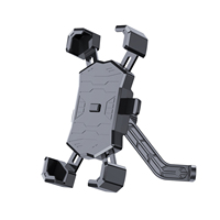 Support de téléphone pour moto ASPOR A706 à verrouillage automatique, fixation quadri-agrafes, rotation à 360°, anti-tremblement, flexible, compatible bureau