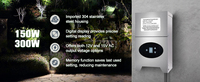 Iluminación paisajística de 300W bajo voltaje con transformador con temporizador y control de fotocélula 120V-AC para iluminación halógena y LED