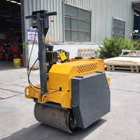 Compacteur vibrant mini puissant de 5,5 ch, moteur diesel Changchai, pour le compactage de sable, gravier et travaux municipaux.
