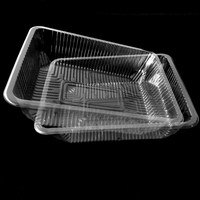 Scatola in PET Trasparente Personalizzata con Coperchio a Cerniera, Quadrata, per Alimenti, Sushi e Panini, con Logo in Rilievo