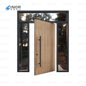 ขนาดมาตรฐาน2000*2400*200ประตูทางเข้าไม้โอ๊คสมัยใหม่ - Product Image 3
