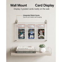 Vitrine de présentation pour cartes acryliques gradées, personnalisable, multi-emplacements, pour cartes à collectionner, pour collectionneurs de cartes sportives, maison et bureau