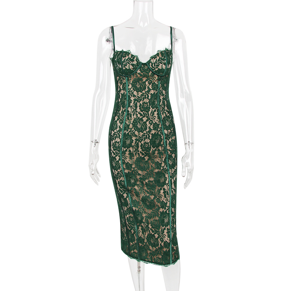Shop Elegant Sexy Lace Dresses for Women - Backless & Green Shop Elegant Sexy Lace Dresses for Women - Backless & Green