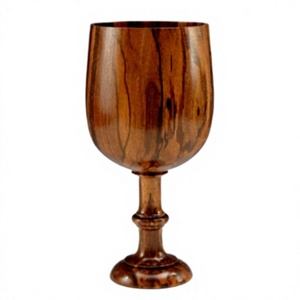 Handcrafted <b>Wooden</b> Drinking Glass Sheesham Wood Multipurpose Beverage <b>Cup</b> Available in Multiple Shapes for Home Kitchen - Product Image 4