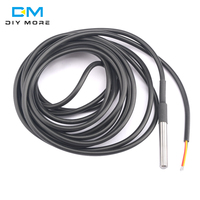 0.5M/1M/2M/2.5M/3M DS18B20 DS18S20 NTC 10K 1% 3950 Tahan Air Digital Sensor Suhu Probe Kabel Termal Termistor NTC