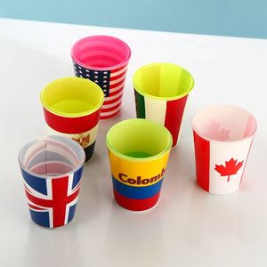 Verre à whisky personnalisé avec logo, 2 oz (50 ml), motif drapeau, verres à expresso, petit verre à shot en forme de balle - Product Image 1