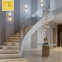 CBMmart Design d'escalier double courbé personnalisé, luxueux et élégant