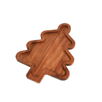 Plateau de service de table en bois jetable, design moderne et élégant, pour desserts et gâteaux, idéal pour les fêtes de Noël et les dîners, pour l'export.