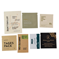 Sachet plat personnalisé biodégradable thermoscellable en papier kraft brun de qualité alimentaire pour échantillons de thé en poudre sèche ou en feuilles en vrac